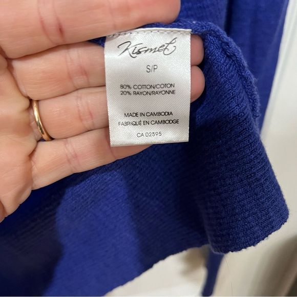 Kismet blue long sleeve open front cardigan size small - Picture 5 of 9